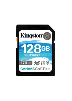 Card de Memorie, 128GB - Kingston Canvas Go Plus (SDG3/128GB) - Black