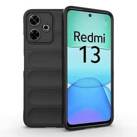 Husa Premium din Silicon pentru Xiaomi Redmi 13 / Poco M6 4G - SoftFlex, Microfibra, Black