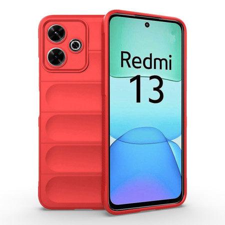 Husa Premium din Silicon pentru Xiaomi Redmi 13 / Poco M6 4G - SoftFlex, Microfibra, Red