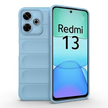 Husa Premium din Silicon pentru Xiaomi Redmi 13 / Poco M6 4G - SoftFlex, Microfibra, Bleu