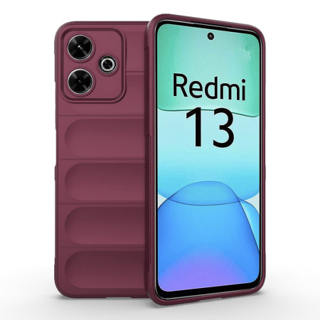 Husa Premium din Silicon pentru Xiaomi Redmi 13 / Poco M6 4G - SoftFlex, Microfibra, Bordeaux