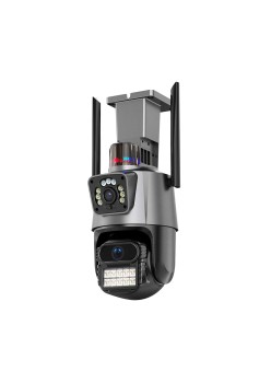 Camera de Supraveghere Exterior, cu Sirena si Microfon - Techsuit (P11-QQ6) - Black