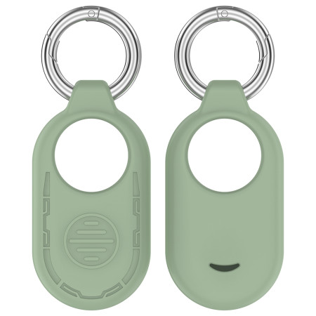 Husa compatibila Samsung Galaxy SmartTag 2, Smiling Silicone, Green