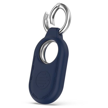 Husa compatibila Samsung Galaxy SmartTag 2, Smiling Silicone, Blue