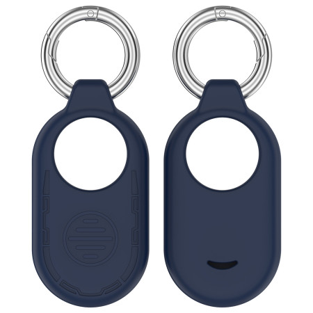 Husa compatibila Samsung Galaxy SmartTag 2, Smiling Silicone, Blue