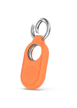Husa compatibila Samsung Galaxy SmartTag 2, Smiling Silicone, Orange