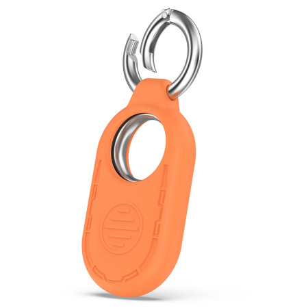 Husa compatibila Samsung Galaxy SmartTag 2, Smiling Silicone, Orange