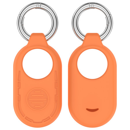Husa compatibila Samsung Galaxy SmartTag 2, Smiling Silicone, Orange