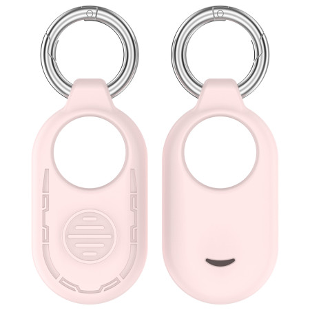 Husa compatibila Samsung Galaxy SmartTag 2, Smiling Silicone, Pink