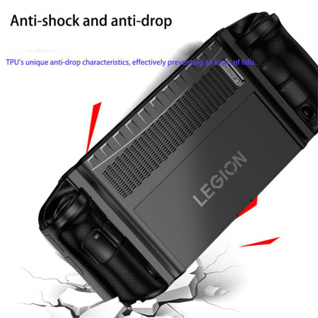 Husa compatibila Lenovo Legion Go, Rugged TPU, Black