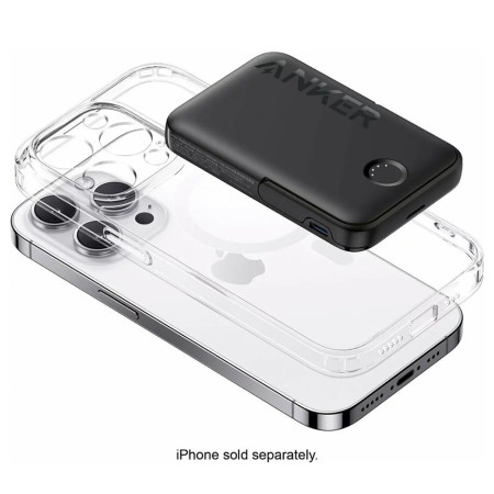 Baterie Externa Wireless, 5000mAh, 7.5W, Anker, Black