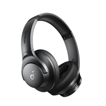 Casti Bluetooth on-ear Hybrid Active Noise Cancelling, Anker, Black