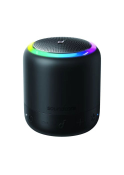Boxa Bluetooth 5,0, USB-C, LED Lights, 6W, Anker SoundCore Mini 3 Pro, Black