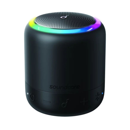 Boxa Bluetooth 5,0, USB-C, LED Lights, 6W, Anker SoundCore Mini 3 Pro, Black