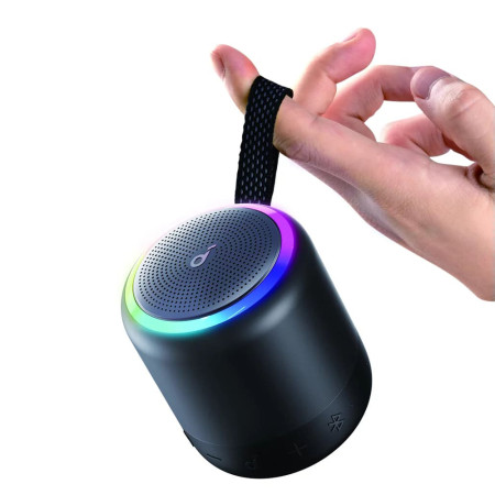 Boxa Bluetooth 5,0, USB-C, LED Lights, 6W, Anker SoundCore Mini 3 Pro, Black