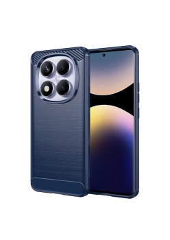 Husa Carbon pentru Xiaomi Redmi Note 14 Pro, Tech Protects, Blue