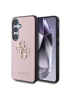Husa pentru Samsung Galaxy S25 - Guess Hardcase 4G Grained Big and Classic Logo (GUHCS25SPGT4MBP) - Pink