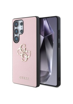 Husa pentru Samsung Galaxy S25 Ultra - Guess Hardcase 4G Grained Big and Classic Logo - Pink
