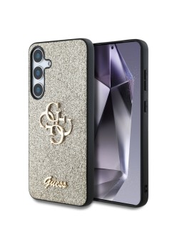 Husa pentru Samsung Galaxy S25 - Guess Glitter Script Big 4G Logo - Gold
