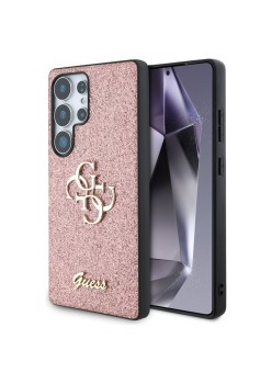 Husa pentru Samsung Galaxy S25 Ultra - Guess Glitter Script Big 4G Logo - Pink