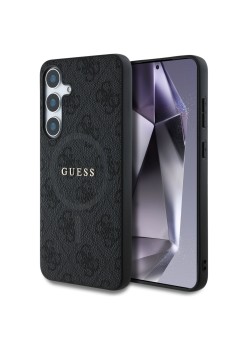 Husa pentru Samsung Galaxy S25 Plus - Guess 4G Ring Classic Logo MagSafe - Black