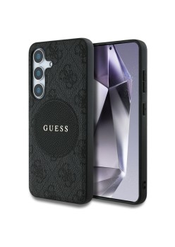Husa pentru Samsung Galaxy S25 - Guess 4G Circle Classic Logo MagSafe - Black