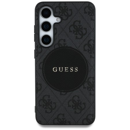 Husa pentru Samsung Galaxy S25 - Guess 4G Circle Classic Logo MagSafe - Black