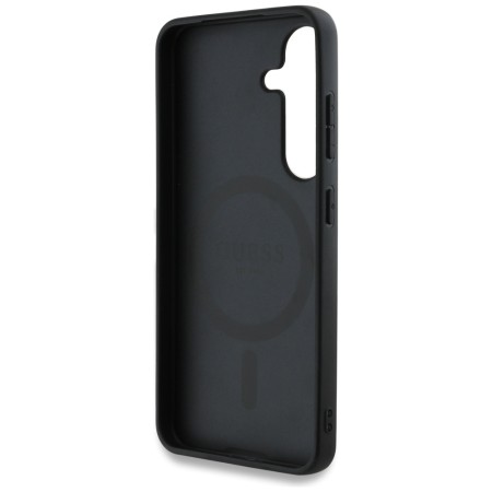 Husa pentru Samsung Galaxy S25 - Guess 4G Circle Classic Logo MagSafe - Black