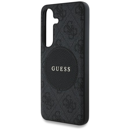 Husa pentru Samsung Galaxy S25 - Guess 4G Circle Classic Logo MagSafe - Black