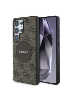 Husa pentru Samsung Galaxy S25 Ultra - Guess 4G Circle Classic Logo MagSafe - Brown