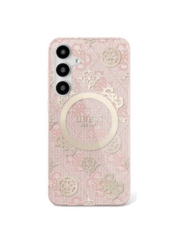 Husa pentru Samsung Galaxy S25 Ultra - Guess IML Peony On 4G Background MagSafe - Pink