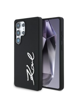Husa pentru Samsung Galaxy S25 Ultra - Karl Lagerfeld Silicone Sign Metal Logo - Black