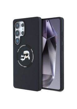 Husa pentru Samsung Galaxy S25 Ultra - Karl Lagerfeld Silicone Double Heads - Black
