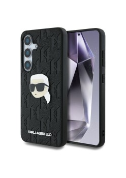 Husa Samsung Galaxy S25 Plus - Karl Lagerfeld Hardcase Monogram Leather - Karl Head Pin