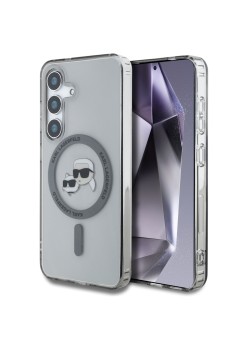 Husa pentru Samsung Galaxy S25 - Karl Lagerfeld IML MagSafe - Metal KarlandChoupette Heads