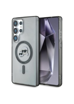 Husa pentru Samsung Galaxy S25 Ultra - Karl Lagerfeld IML MagSafe 2 - Metal KarlandChoupette Head