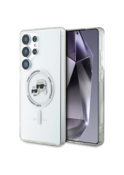 Husa pentru Samsung Galaxy S25 Ultra - Karl Lagerfeld IML MagSafe - Metal KarlandChoupette Head