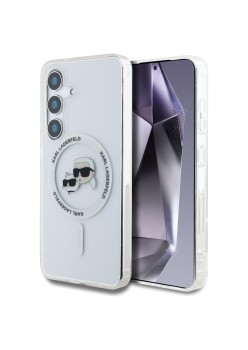 Husa pentru Samsung Galaxy S25 Plus - Karl Lagerfeld IML MagSafe - Metal KarlandChoupette Head