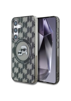Husa pentru Samsung Galaxy S25 - Karl Lagerfeld IML Monogram MagSafe- KarlandChoupette Head
