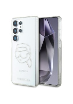 Husa pentru Samsung Galaxy S25 Ultra - Karl Lagerfeld IML Rhinestones Luxury - Transparent Karl Head