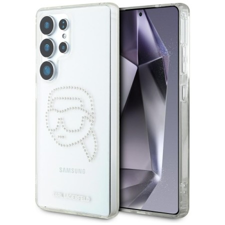 Husa pentru Samsung Galaxy S25 Ultra - Karl Lagerfeld IML Rhinestones Luxury - Transparent Karl Head