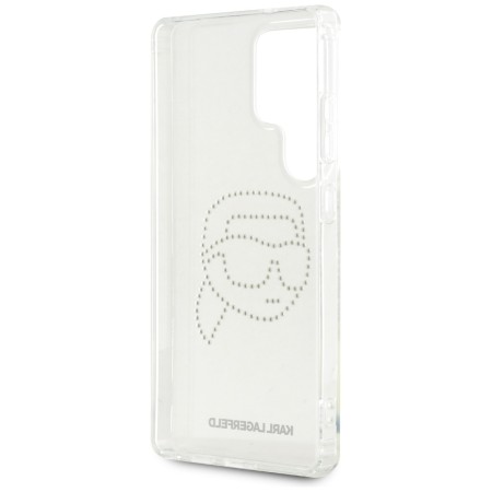 Husa pentru Samsung Galaxy S25 Ultra - Karl Lagerfeld IML Rhinestones Luxury - Transparent Karl Head