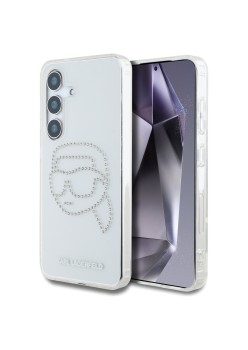Husa pentru Samsung Galaxy S25 - Karl Lagerfeld IML Rhinestones Luxury  - Transparent Karl Head