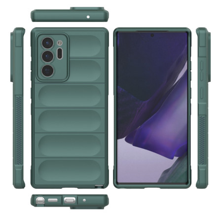 Husa pentru Samsung Galaxy Note 20 Ultra 4G / Note 20 Ultra 5G, Antisoc, Margini Striatii, Magic Shield, Green