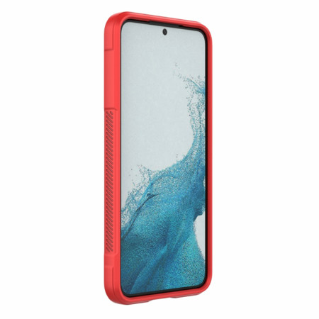 Husa pentru Samsung Galaxy S22 5G, Antisoc, Margini Striatii, Magic Shield, Red