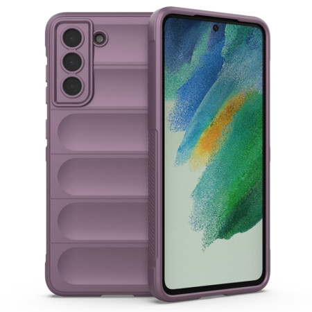 Husa pentru Samsung Galaxy S21 FE 5G, Antisoc, Margini Striatii, Magic Shield, Purple