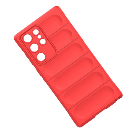 Husa pentru Samsung Galaxy S22 Ultra, Antisoc, Margini Striatii, Magic Shield, Red