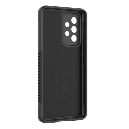 Husa pentru Samsung Galaxy A53 5G, Antisoc, Margini Striatii, Magic Shield, Black
