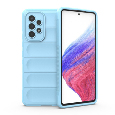 Husa pentru Samsung Galaxy A53 5G, Antisoc, Margini Striatii, Magic Shield, Bleu