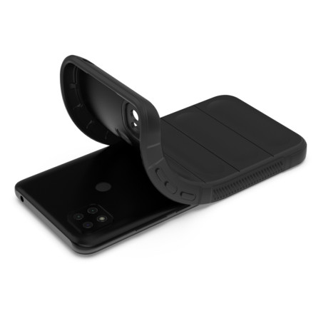 Husa pentru Xiaomi Redmi 9C / Redmi 9C NFC, Antisoc, Margini Striatii, Magic Shield, Black